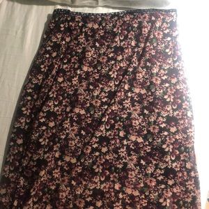 midi floral hollister skirt